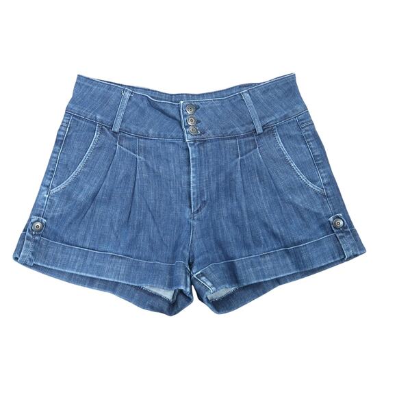 Hudson dark wash blue denim trouser jean shorts 31